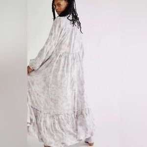 Free People Light Gray Maxi Dress Eddie